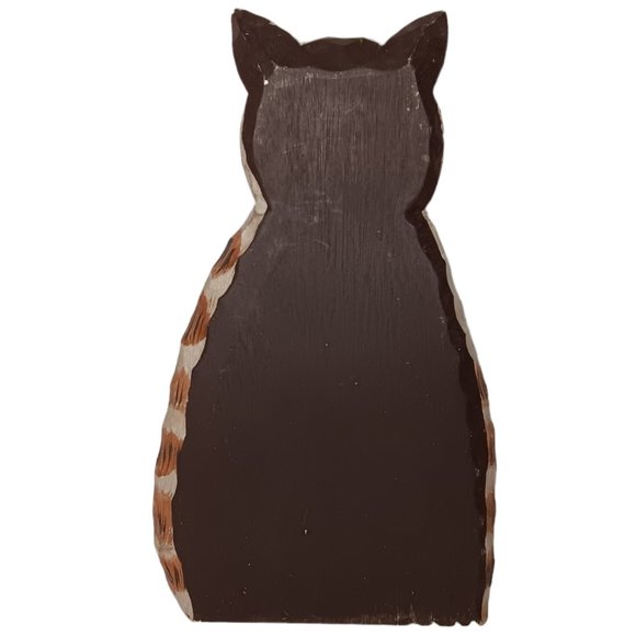 Boyds Collection Wood Carved Calico Cat signed J. Dudley - Picture 2 of 10